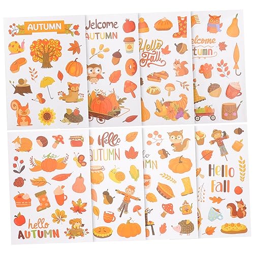 WOONEKY 16 Blatt Teiliges Thanksgiving Window Clings Selbstklebende Herbst Fensteraufkleber Wiederverwendbare Party Dekoration Geeignet für Fenster Kühlschrank Spiegel und Glastüren WOONEKY 16 Blatt Teiliges Thanksgiving Window Clings Selbstklebende Herbst Fensteraufkleber Wiederverwendbare Party Dekoration Geeignet für Fenster Kühlschrank Spiegel und Glastüren von WOONEKY