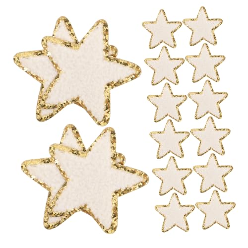 WOONEKY 16 Stück Sterne Aufnäher mit Goldglänzendem Paillettenrand Bestickt zum Aufnähen für Jacken Kleidung Rucksäcke Hüte DIY Reparatur und Individuelle Gestaltung WOONEKY 16 Stück Sterne Aufnäher mit Goldglänzendem Paillettenrand Bestickt zum Aufnähen für Jacken Kleidung Rucksäcke Hüte DIY Reparatur und Individuelle Gestaltung von WOONEKY