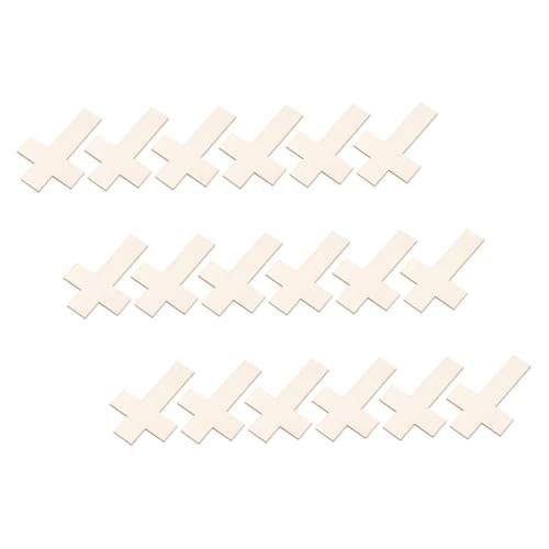 WOONEKY 18 Stück Teiliges Holz Kreuz Ornamente Naturbelassene DIY Holzstücke zum Basteln Sichere Präzise Gefertigte Holzdekoration für Religiöse Feiern Heim und Feiertagsdeko WOONEKY 18 Stück Teiliges Holz Kreuz Ornamente Naturbelassene DIY Holzstücke zum Basteln Sichere Präzise Gefertigte Holzdekoration für Religiöse Feiern Heim und Feiertagsdeko von WOONEKY