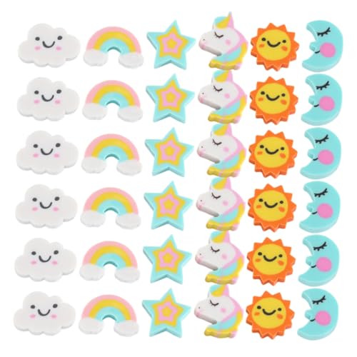 WOONEKY 180 Stück Mini Radiergummis Niedliche Wolken Mond Sterne Regenbogen Form Schulbedarf Präzise Sauber Radierer Für Klassenzimmer Büro Party Füller WOONEKY 180 Stück Mini Radiergummis Niedliche Wolken Mond Sterne Regenbogen Form Schulbedarf Präzise Sauber Radierer Für Klassenzimmer Büro Party Füller von WOONEKY