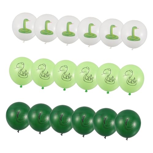 WOONEKY 18Stücke Schlangenballon für Partydekoration Luftballons mit Schlangenmotiv Geburtstags und Jubiläumsdeko Einfache Montage Einzigartiges Design für Unvergessliche von WOONEKY