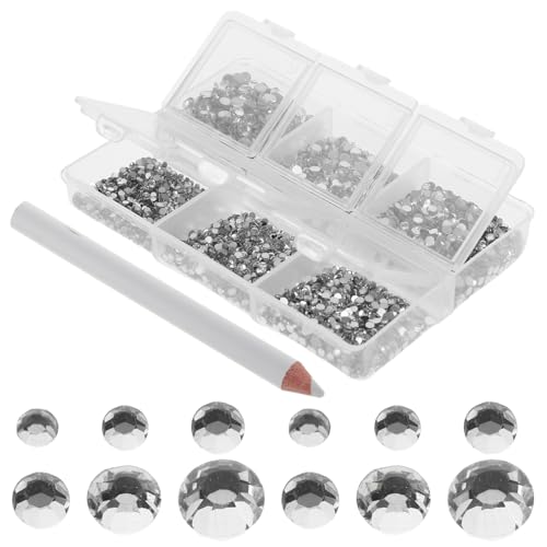 WOONEKY 1Satz Strass Nagelsteine Klare Strasssteine mit Flacher Rückseite für DIY Nail Art Glitzernde Nageldekorationen Langlebig und Vielseitig für Verschiedene Anlässe WOONEKY 1Satz Strass Nagelsteine Klare Strasssteine mit Flacher Rückseite für DIY Nail Art Glitzernde Nageldekorationen Langlebig und Vielseitig für Verschiedene Anlässe von WOONEKY