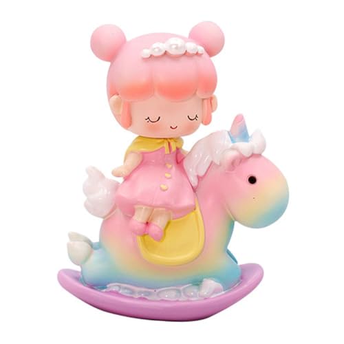 WOONEKY Tischfiguren Dekoration 1stk Einhorn-prinzessin Miniaturdekoration Bling Dekor Zubehör Kuchen Harz Liebhaber Hochzeitsdekoration Kuchendekorationen von WOONEKY