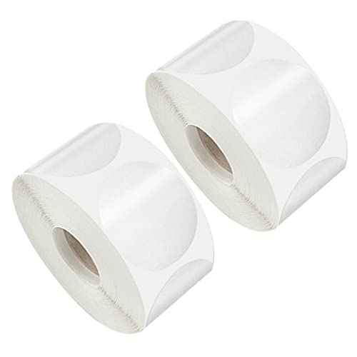 WOONEKY 2 Rollen Transparente Etiketten Selbstklebende Geschenkverschluss Sticker Aufkleber pro Rolle für Diy Projekte und Beschriftungen von WOONEKY
