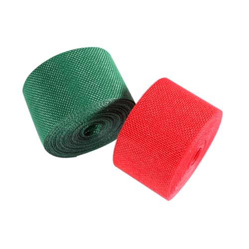 WOONEKY 2 Rollen Weihnachts und Hochzeits Dekoband pro Breit Rotes und Grünes Geschenkband für Verpackung Basteln Nähen Schleifen Festliche Dekoration und DIY Handwerk WOONEKY 2 Rollen Weihnachts und Hochzeits Dekoband pro Breit Rotes und Grünes Geschenkband für Verpackung Basteln Nähen Schleifen Festliche Dekoration und DIY Handwerk von WOONEKY