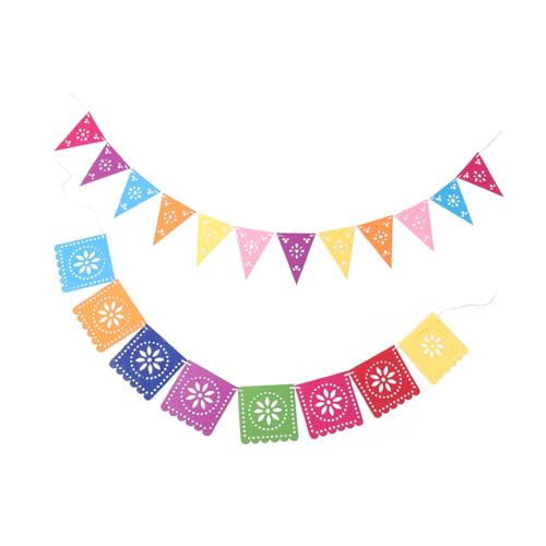 WOONEKY 2 Sätze Mexikanische Pinata Party Deko Hängende Wimpel aus Filz für Fröhliche Feierlichkeiten Wiederverwendbar und Langlebig für Garten und Zuhause WOONEKY 2 Sätze Mexikanische Pinata Party Deko Hängende Wimpel aus Filz für Fröhliche Feierlichkeiten Wiederverwendbar und Langlebig für Garten und Zuhause von WOONEKY