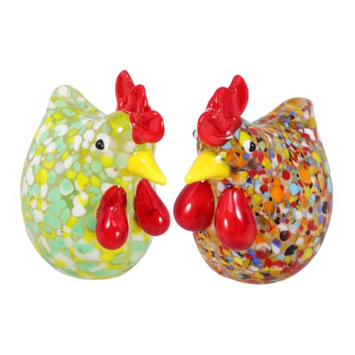 WOONEKY 2 Stück Handgefertigte Hühnerfigur Bunte Miniatur Hahn Dekoration Detailreiche Robuste Tischdekoration für Küche und Wohnzimmer Einzigartiges für Hühnerliebhaber WOONEKY 2 Stück Handgefertigte Hühnerfigur Bunte Miniatur Hahn Dekoration Detailreiche Robuste Tischdekoration für Küche und Wohnzimmer Einzigartiges für Hühnerliebhaber von WOONEKY