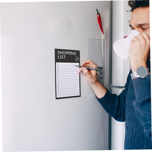 WOONEKY 2 Stück Magnetische to Do Liste Notizblöcke mit Magnet Rückseite Wiederverwendbar Einzigartiges Design Englischer Text Praktischer Kühlschrank Notizblock für Einkaufslisten und WOONEKY 2 Stück Magnetische to Do Liste Notizblöcke mit Magnet Rückseite Wiederverwendbar Einzigartiges Design Englischer Text Praktischer Kühlschrank Notizblock für Einkaufslisten und von WOONEKY
