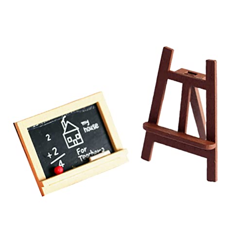 WOONEKY 2 Stück Miniatur Holz Staffelei Leichte Puppenhaus Dekoration Realistische Miniatur Malständer Kreative Wohnaccessoires für Puppenhaus und Miniaturlandschaft WOONEKY 2 Stück Miniatur Holz Staffelei Leichte Puppenhaus Dekoration Realistische Miniatur Malständer Kreative Wohnaccessoires für Puppenhaus und Miniaturlandschaft von WOONEKY