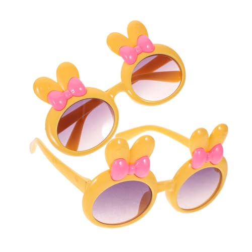 WOONEKY 2 Stück Sonnenbrillen mit Niedlichem Hasen Design UV Schutz für Sommerpartys und Geburtstagsfeiern Leicht und Bequem für Jungen und Mädchen von WOONEKY