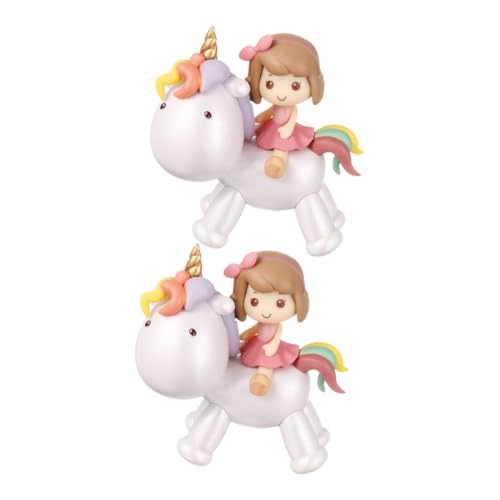 WOONEKY 2 Stück Teiliges Einhorn Mädchen Cake Topper Tortendekoration Shower Party Desktop Dekoration Süße Figur für Festliche Anlässe und Kuchenverzierung WOONEKY 2 Stück Teiliges Einhorn Mädchen Cake Topper Tortendekoration Shower Party Desktop Dekoration Süße Figur für Festliche Anlässe und Kuchenverzierung von WOONEKY