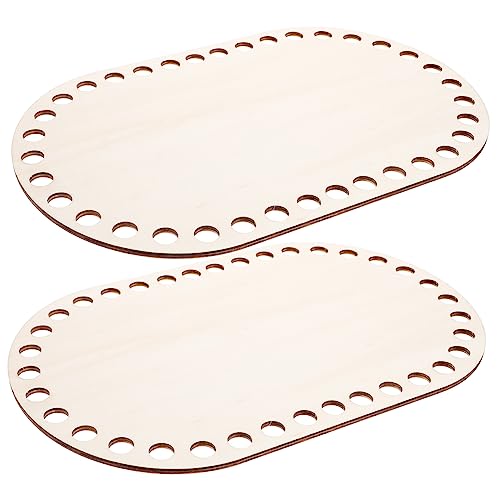 WOONEKY 2 Stück Teiliges Natürliche Holz Korbböden zum Häkeln Stabile DIY Häkelkorb Bodengrundlage für Taschen Robustes Holzmaterial Glatt und Langlebig für Korbflechten und Handarbeiten WOONEKY 2 Stück Teiliges Natürliche Holz Korbböden zum Häkeln Stabile DIY Häkelkorb Bodengrundlage für Taschen Robustes Holzmaterial Glatt und Langlebig für Korbflechten und Handarbeiten von WOONEKY