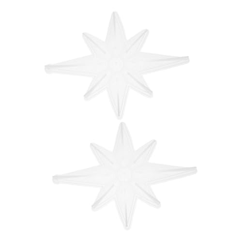 WOONEKY 2 Stück Teiliges Silikonform Octagon Stern DIY Resin Gießform für Weihnachtsdeko Anhänger Kompatibel mit Epoxidharz für Fenster Wand und Baumschmuck Langlebig und Vielseitig von WOONEKY
