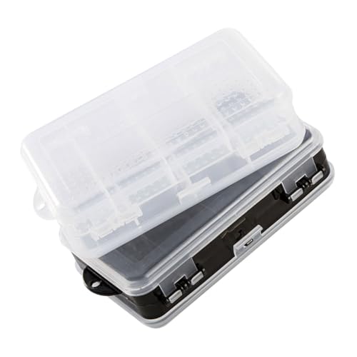 WOONEKY 2 Stück Transparente Doppelseitige Aufbewahrungsbox aus Kunststoff mit Fächern Stabile Schmuck und Perlen Sortierbox Vielseitiger Organizer mit Flexiblem Schnappverschluss Leicht WOONEKY 2 Stück Transparente Doppelseitige Aufbewahrungsbox aus Kunststoff mit Fächern Stabile Schmuck und Perlen Sortierbox Vielseitiger Organizer mit Flexiblem Schnappverschluss Leicht von WOONEKY