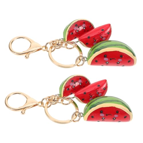 WOONEKY 2 Stück Wassermelonen Schlüsselanhänger Süße Fruchtform Schlüsselringe für Partys Kreative Taschen Dekoration Langlebige Schlüsselanhänger mit Realistischem Design für Freunde und WOONEKY 2 Stück Wassermelonen Schlüsselanhänger Süße Fruchtform Schlüsselringe für Partys Kreative Taschen Dekoration Langlebige Schlüsselanhänger mit Realistischem Design für Freunde und von WOONEKY