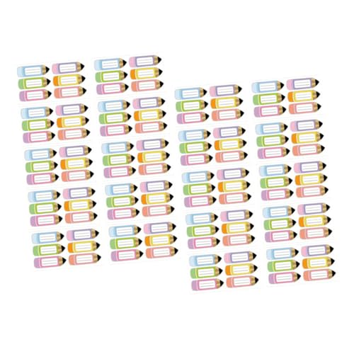 WOONEKY 20 Blatt Schreibbare Namensetiketten Bunt Bleistiftform Selbstklebende Aufkleber Für Klassenzimmer Schreibtische Spinde Robustes Material Fade Resistant Classroom Desk Name Tags WOONEKY 20 Blatt Schreibbare Namensetiketten Bunt Bleistiftform Selbstklebende Aufkleber Für Klassenzimmer Schreibtische Spinde Robustes Material Fade Resistant Classroom Desk Name Tags von WOONEKY