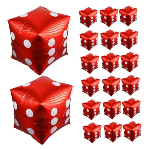WOONEKY 20 Stück Aluminium Folie Partydekoration für Männergeburtstag Spielabend und Themenfeier Wiederverwendbare Würfeldekorationen für Unvergessliche Events WOONEKY 20 Stück Aluminium Folie Partydekoration für Männergeburtstag Spielabend und Themenfeier Wiederverwendbare Würfeldekorationen für Unvergessliche Events von WOONEKY