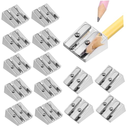 WOONEKY 20 Stück Metall Bleistiftspitzer Teiliges Handlicher Doppel Anspitzer für Graphit und Buntstifte Praktisch Schnell Schärfend für Schule Büro und Künstlerbedarf WOONEKY 20 Stück Metall Bleistiftspitzer Teiliges Handlicher Doppel Anspitzer für Graphit und Buntstifte Praktisch Schnell Schärfend für Schule Büro und Künstlerbedarf von WOONEKY