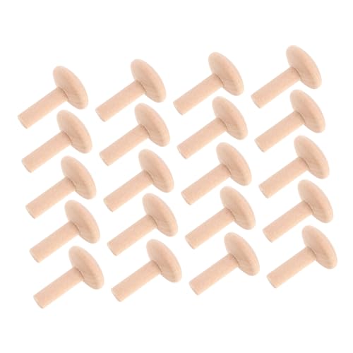 WOONEKY 20 Stück Natürliche Holz Dübel T Förmige Kleine Holznägel für Möbelverbindung und Bastelprojekte Robuste Massivholz Stecker für DIY Handarbeit und Lernaktivitäten WOONEKY 20 Stück Natürliche Holz Dübel T Förmige Kleine Holznägel für Möbelverbindung und Bastelprojekte Robuste Massivholz Stecker für DIY Handarbeit und Lernaktivitäten von WOONEKY