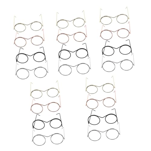 WOONEKY 20 Stück Puppenbrille Teiliges aus Leichtem Metallrahmen Dekorative Brillen für Puppen Puppenhaus DIY Projekte und Party Accessoires Roségold WOONEKY 20 Stück Puppenbrille Teiliges aus Leichtem Metallrahmen Dekorative Brillen für Puppen Puppenhaus DIY Projekte und Party Accessoires Roségold von WOONEKY