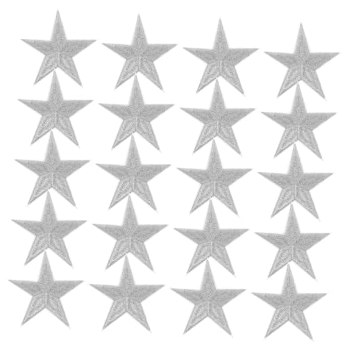 WOONEKY 20 Stück Stern Aufnäher Silber Bestickte Bügel und Nähapplikationen für Hüte Kleidung Schuhe Jacken Vielseitige Stickerei Dekoration und Reparatur Patches WOONEKY 20 Stück Stern Aufnäher Silber Bestickte Bügel und Nähapplikationen für Hüte Kleidung Schuhe Jacken Vielseitige Stickerei Dekoration und Reparatur Patches von WOONEKY