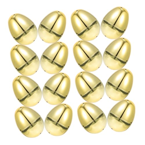 WOONEKY 20 Stück Teiliges Befüllbare Goldene Eier aus Kunststoff Wiederverwendbare Osterdekoration Leichte Hohle Eier zum Befüllen und Dekorieren für Osterpartys Candyboxen und WOONEKY 20 Stück Teiliges Befüllbare Goldene Eier aus Kunststoff Wiederverwendbare Osterdekoration Leichte Hohle Eier zum Befüllen und Dekorieren für Osterpartys Candyboxen und von WOONEKY