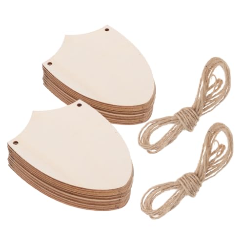 WOONEKY 20 Stück Teiliges DIY Holzschild Unbehandelte Holzornamente für Kreative Bastelprojekte Mittelalterliche Partydekorationen Vielseitig für Heim und Hochzeitsdeko zum Bemalen und von WOONEKY