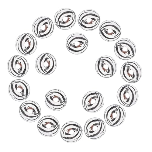 WOONEKY 20 Stück Teiliges Holzperlen zum Basteln Glatte Oberfläche ohne Splitter Lose Perlen für DIY Schmuck und Armbandherstellung für Kreative Bastelprojekte und Geschenkideen von WOONEKY