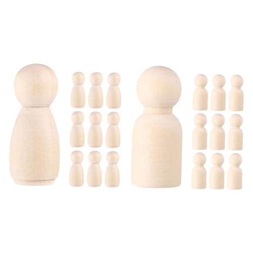 WOONEKY 20 Stück Teiliges Holzpuppen Set zum Bemalen DIY Holzfiguren für Blanke Holz Menschen mit Glatter Oberfläche Bastelspielzeug und Dekoration für Familienaktivitäten WOONEKY 20 Stück Teiliges Holzpuppen Set zum Bemalen DIY Holzfiguren für Blanke Holz Menschen mit Glatter Oberfläche Bastelspielzeug und Dekoration für Familienaktivitäten von WOONEKY