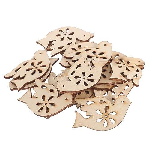 WOONEKY 20 Stück Teiliges Holzscheiben in Taubenform Unbemalte DIY Holzanhänger Leichte Holz Deko für Basteln Bemalbar Naturbelassen für Weihnachtsbaum und Kreative Kunsthandwerke WOONEKY 20 Stück Teiliges Holzscheiben in Taubenform Unbemalte DIY Holzanhänger Leichte Holz Deko für Basteln Bemalbar Naturbelassen für Weihnachtsbaum und Kreative Kunsthandwerke von WOONEKY