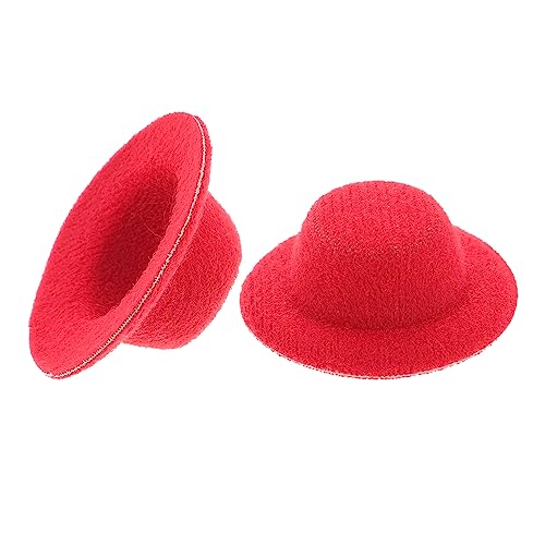WOONEKY 20 Stück Teiliges Miniatur Jazzhut Kleine Puppenhüte aus Filz Bastelzubehör für Vielseitige Deko Accessoires Geeignet als Puppenbekleidung Fotorequisiten und von WOONEKY