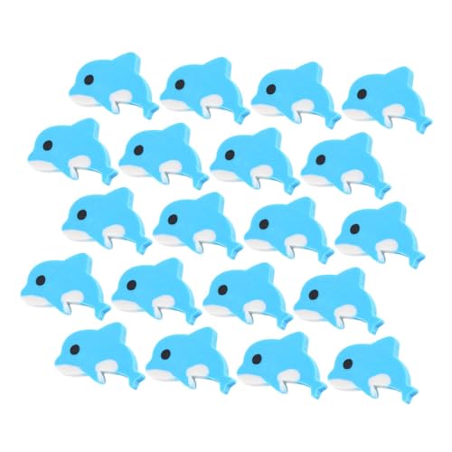WOONEKY 20 Stück Teiliges Niedlicher Delfin Radiergummis für Spaßige und Farbenfrohe Schreibtisch Deko für Schulbedarf und Schülerpreise von WOONEKY