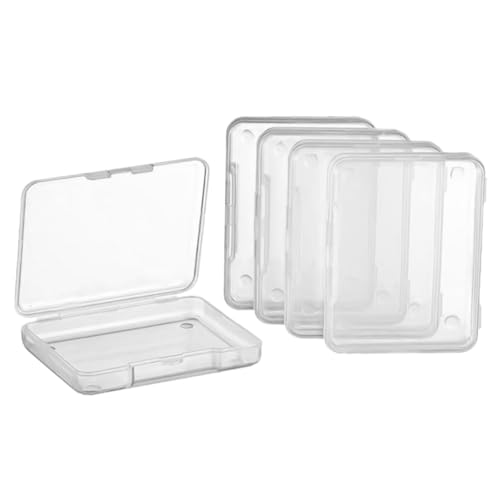 WOONEKY 20 Stück Teiliges Transparentes Kunststoff Aufbewahrungsset mit Klappdeckel Langlebiger Mini Bead Case Organizer Sicherer Verschluss Kompakt für Schmuck Ringe Perlen und von WOONEKY