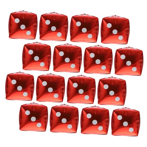 WOONEKY 20 Stück Teiliges Würfel Luftballon Rote Aluminiumfolie Würfel Form Aufblasbare Party Dekoration für Themen Hochzeit Geburtstag Festival Zubehör WOONEKY 20 Stück Teiliges Würfel Luftballon Rote Aluminiumfolie Würfel Form Aufblasbare Party Dekoration für Themen Hochzeit Geburtstag Festival Zubehör von WOONEKY