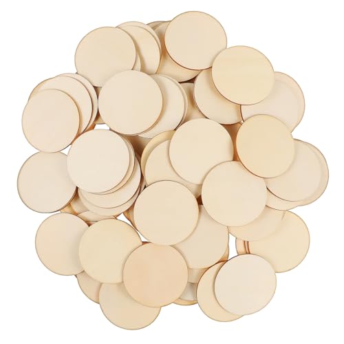 WOONEKY 200 Stk. Runde Holzscheiben Naturbelassene Holzscheiben mit Glatten Kanten für DIY Basteln Schmuck Heimdekoration WOONEKY 200 Stk. Runde Holzscheiben Naturbelassene Holzscheiben mit Glatten Kanten für DIY Basteln Schmuck Heimdekoration von WOONEKY
