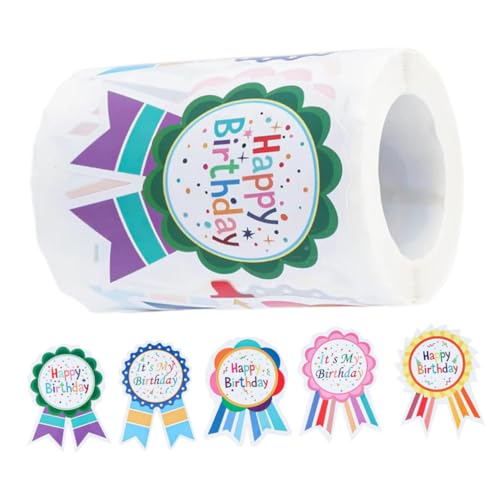 WOONEKY 200 Stück Happy Birthday Aufkleber Geburtstagsabzeichen Sticker für Diy Geschenktüten Umschläge und Notizbücher Kinderfreundliche Partydekoration WOONEKY 200 Stück Happy Birthday Aufkleber Geburtstagsabzeichen Sticker für Diy Geschenktüten Umschläge und Notizbücher Kinderfreundliche Partydekoration von WOONEKY