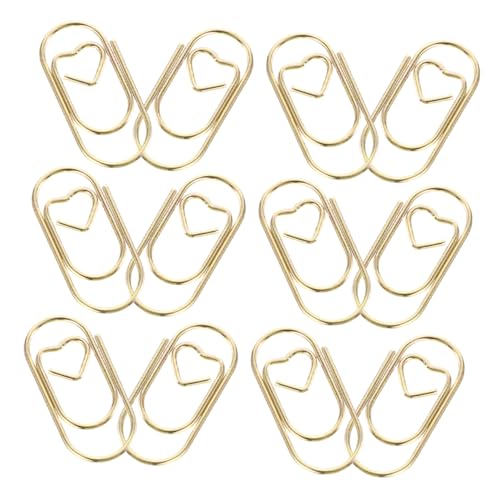 WOONEKY 200 Stück Herzförmige Büroklammern aus Stahl Langlebige Metallklammern für Dokumentenorganisation Vielseitige Büroklammern Herz in Gold für Schule DIY Scrapbooking und Bürozubehör WOONEKY 200 Stück Herzförmige Büroklammern aus Stahl Langlebige Metallklammern für Dokumentenorganisation Vielseitige Büroklammern Herz in Gold für Schule DIY Scrapbooking und Bürozubehör von WOONEKY