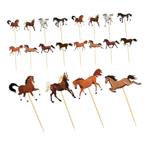 WOONEKY 24 Stück Pferde Cupcake Toppers Tierische Geburtstagsfeier Kuchendekorationen für Pferde Themenpartys Vielseitig Einsetzbar für Torten und Muffins für Unvergessliche WOONEKY 24 Stück Pferde Cupcake Toppers Tierische Geburtstagsfeier Kuchendekorationen für Pferde Themenpartys Vielseitig Einsetzbar für Torten und Muffins für Unvergessliche von WOONEKY