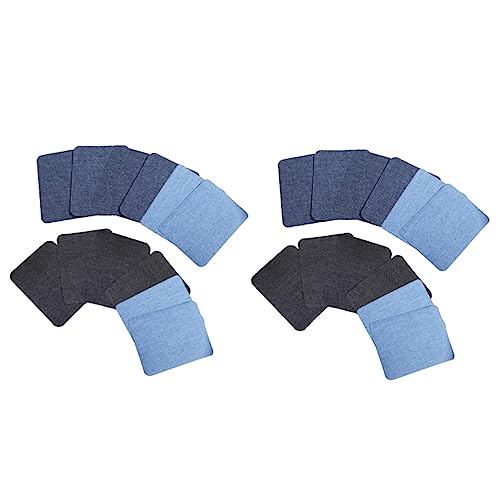 WOONEKY 24 Stück Teiliges Bügelflicken Jeans Reparatur Patches in Schwarz Dunkel und Hellblau zum Aufbügeln und Aufnähen für Kleidung Hosen Jacken Vielseitig für DIY und Reparatur WOONEKY 24 Stück Teiliges Bügelflicken Jeans Reparatur Patches in Schwarz Dunkel und Hellblau zum Aufbügeln und Aufnähen für Kleidung Hosen Jacken Vielseitig für DIY und Reparatur von WOONEKY