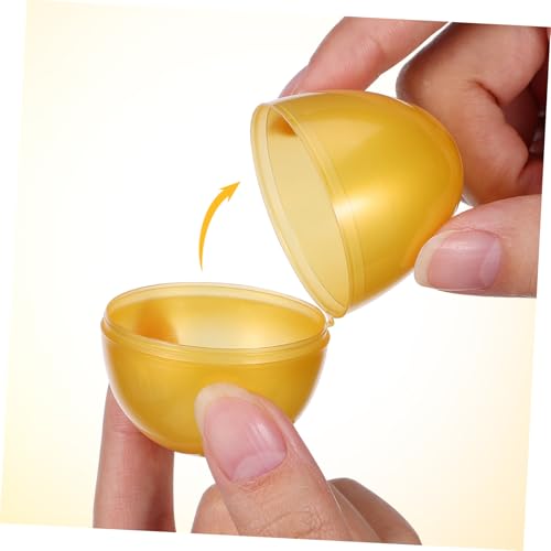 WOONEKY 24 Stück Teiliges Goldene Plastik Eier zum Befüllen Wiederverwendbar Kinderfreundlich für Ostern Partys DIY Geschenkverpackung und Schatzsuche WOONEKY 24 Stück Teiliges Goldene Plastik Eier zum Befüllen Wiederverwendbar Kinderfreundlich für Ostern Partys DIY Geschenkverpackung und Schatzsuche von WOONEKY