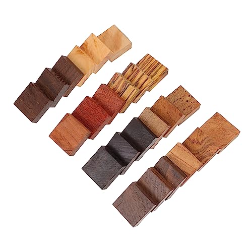 WOONEKY 24 Stück Teiliges Holzring Rohlinge Naturbelassene Glatte Holzblöcke zum Schnitzen für DIY Ringherstellung und Holzhandwerk Vielseitig für Bastelprojekte und Kreative von WOONEKY