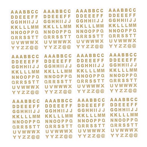 WOONEKY 25 Blatt Selbstklebende Buchstaben Aufkleber Transparente Alphabet Sticker für Notizbücher Scrapbooking und Kreative Bastelprojekte von WOONEKY