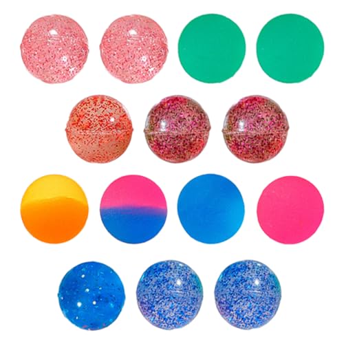 WOONEKY 25 Stück Bouncing Balls Bunte Sprungbälle für Kindergeburtstagsfeiern Mitgebsel und Garten für Mädchen Leicht und Tragbar aus Robustem von WOONEKY