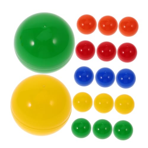 WOONEKY 25 Stück Teiliges Bunte Große Kunststoff Losbälle zum Öffnen und Befüllen Wiederverwendbare Tombola Kugeln für Partyspiele Raffles und Festliche Gewinnspiele von WOONEKY