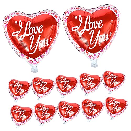 WOONEKY 25Stücke Herz Luftballons aus Aluminium für Hochzeiten und Valentinstagsfeiern Folienballons zur Dekoration für Unvergessliche Foto Requisiten für Romantische von WOONEKY