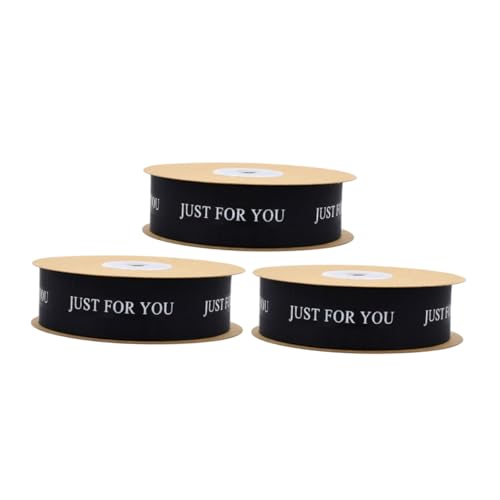 WOONEKY 3 Rollen Schwarze Hochzeitssatinbänder Langlebiges Geschenkband mit Eleganter Grobstruktur Vielseitig für DIY Deko Blumenarrangements und Nähprojekte für Hochzeits und WOONEKY 3 Rollen Schwarze Hochzeitssatinbänder Langlebiges Geschenkband mit Eleganter Grobstruktur Vielseitig für DIY Deko Blumenarrangements und Nähprojekte für Hochzeits und von WOONEKY