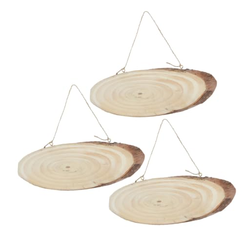 WOONEKY 3 STÜCKE Ovales Teiliges Hängender Holzscheiben aus Kiefernholz mit Rinde Breit Rustikale DIY Bastelplatten für Handwerk Malerei und Hochzeitsdekoration WOONEKY 3 STÜCKE Ovales Teiliges Hängender Holzscheiben aus Kiefernholz mit Rinde Breit Rustikale DIY Bastelplatten für Handwerk Malerei und Hochzeitsdekoration von WOONEKY
