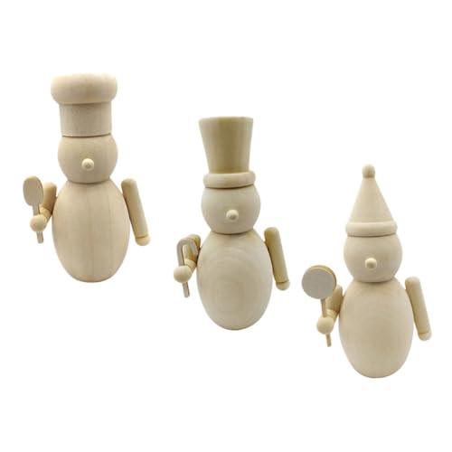 WOONEKY 3 Stück DIY Holz Figuren aus Robustem Holz zum Bemalen und Dekorieren Vielseitige Weihnachtsdeko für Tisch Regal und Kamin Kreative Bastelidee für Erwachsene WOONEKY 3 Stück DIY Holz Figuren aus Robustem Holz zum Bemalen und Dekorieren Vielseitige Weihnachtsdeko für Tisch Regal und Kamin Kreative Bastelidee für Erwachsene von WOONEKY