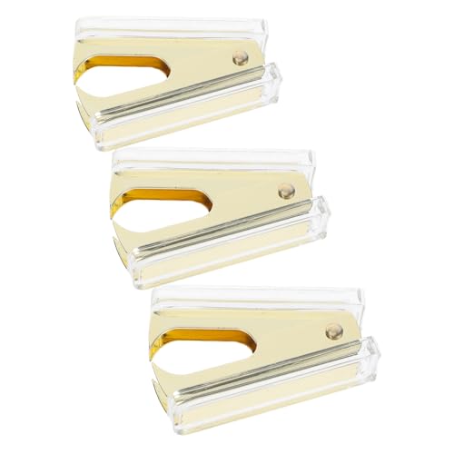 WOONEKY 3 Stück Ergonomischer Heftklammerentferner aus Transparentem Acryl mit Goldfarbener Oberfläche Komfortabler Griff Effizientes Entfernen von Klammern für Büro Schule und Zuhause WOONEKY 3 Stück Ergonomischer Heftklammerentferner aus Transparentem Acryl mit Goldfarbener Oberfläche Komfortabler Griff Effizientes Entfernen von Klammern für Büro Schule und Zuhause von WOONEKY
