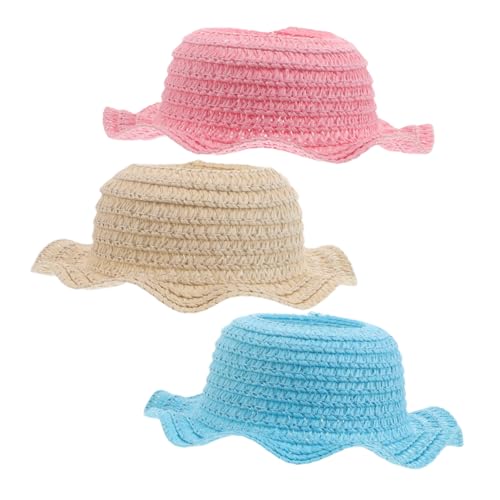WOONEKY 3 Stück Geflochtener Strohhut Sonnenhut Mini Sonnenzubehör Süßes Puppenkostüm Zubehör Mini Strickmütze DIY Puppenhut DIY Strandhut Puppenhut Zum Basteln Mini Puppenhut WOONEKY 3 Stück Geflochtener Strohhut Sonnenhut Mini Sonnenzubehör Süßes Puppenkostüm Zubehör Mini Strickmütze DIY Puppenhut DIY Strandhut Puppenhut Zum Basteln Mini Puppenhut von WOONEKY